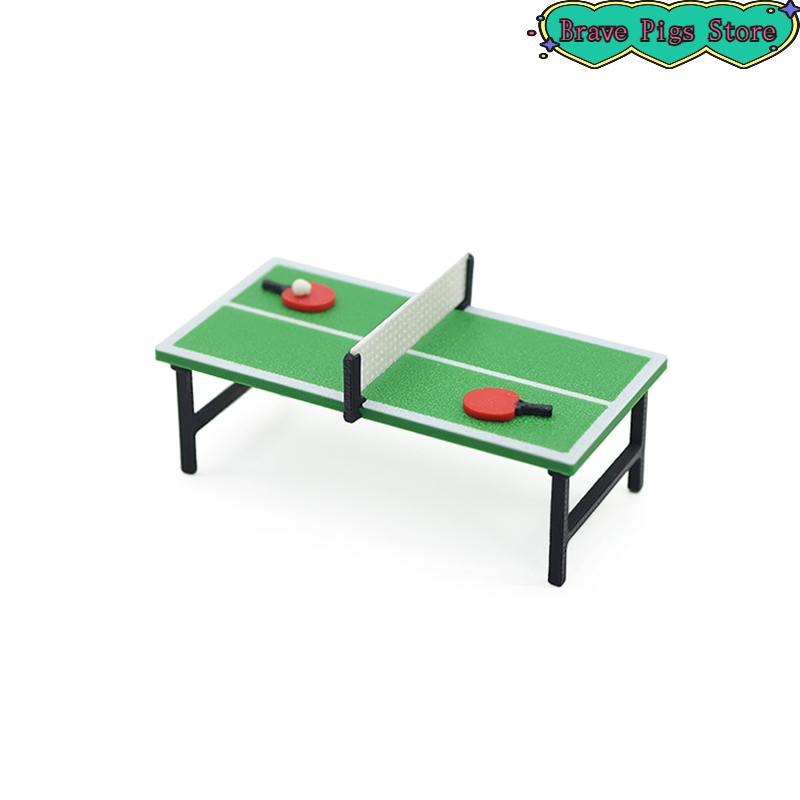 Table Tennis Venue - 1:12 Miniature Table Tennis Racket Model