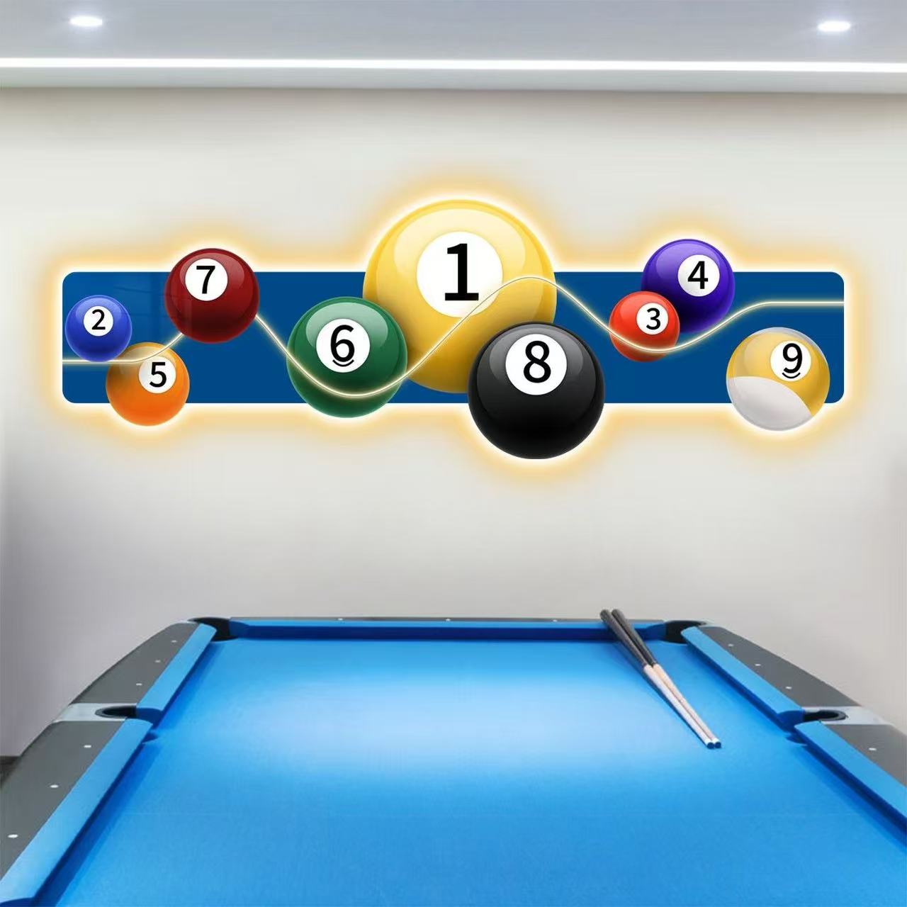 Table Tennis No 1 - Billiards Hall Decoration Painting LED Luminous