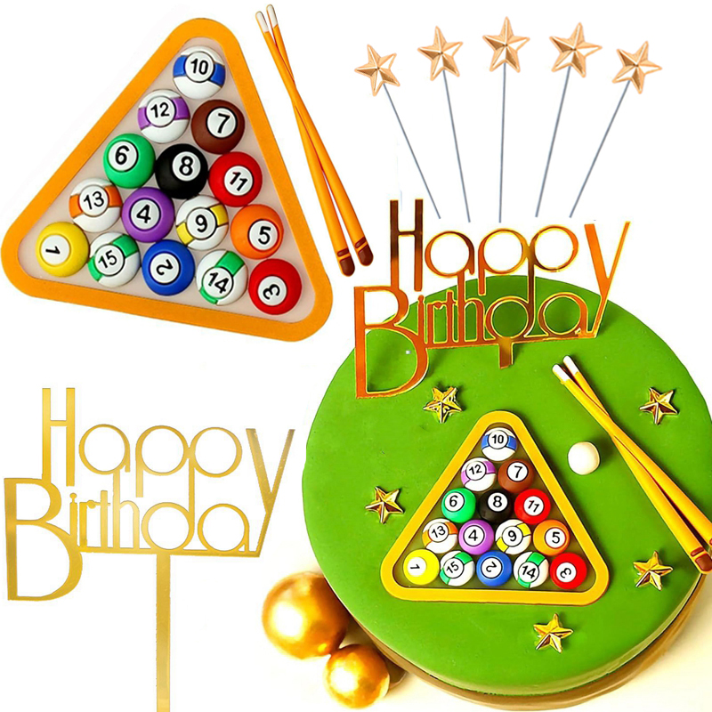 Table Tennis Venue - Billiard Ball Cake Decoration Boy Kid
