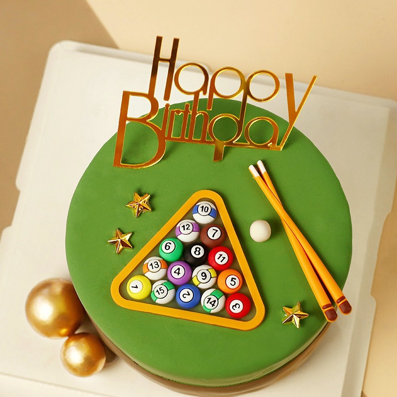 Billiard Ball Cake Decoration  - Table Tennis Venue 评论和价格